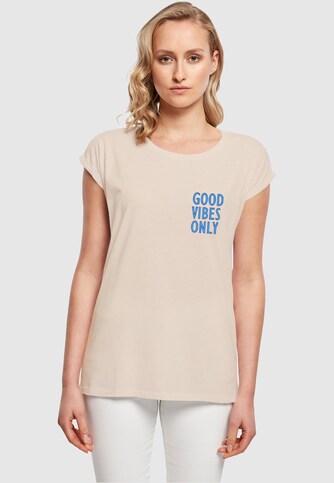 Ladies Good Vibes Only Extended Shoulder Tee