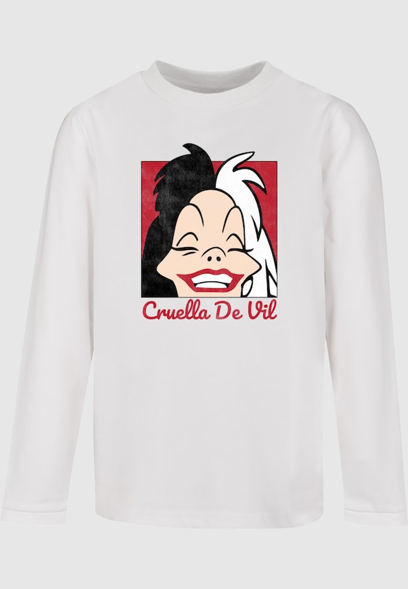 Kids 101 Dalmations - Cruella De Vil Head Longsleeve-0