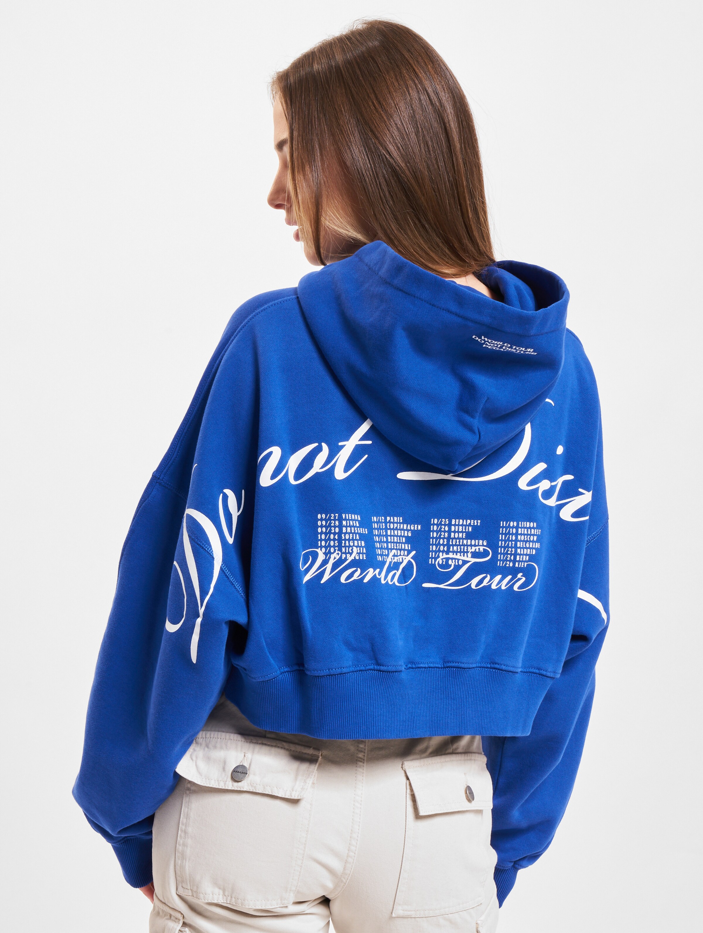 Royal blue champion crop on sale hoodie