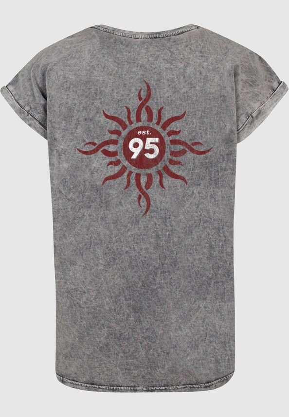 Ladies Godsmack - Boston Made Acid Washed T-Shirt-3