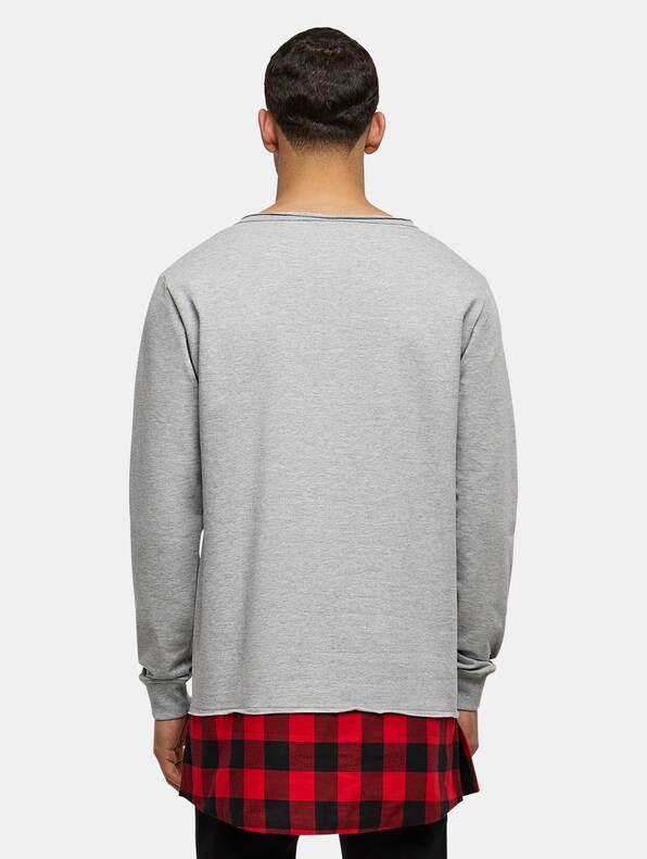 Long Flanell Bottom Open Edge Crewneck-1