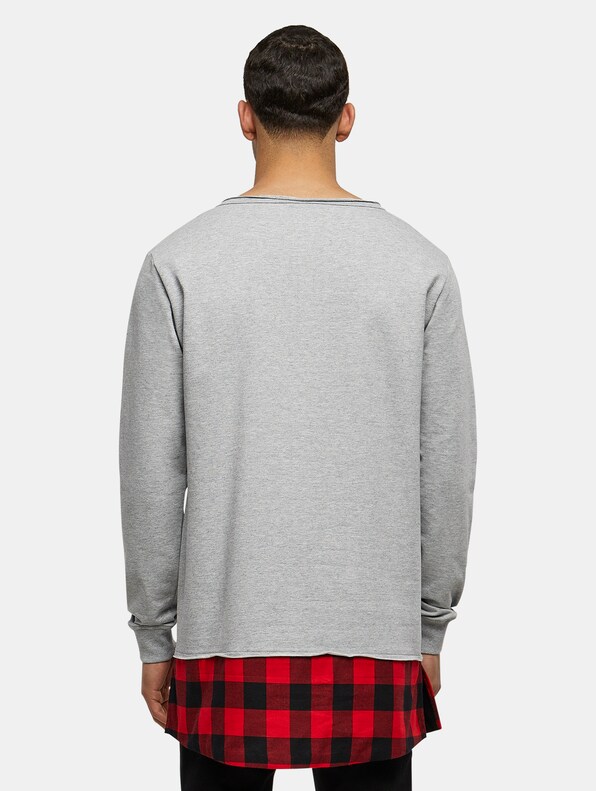 Urban Classics Long Flanell Bottom Open Edge Sweatshirt-1