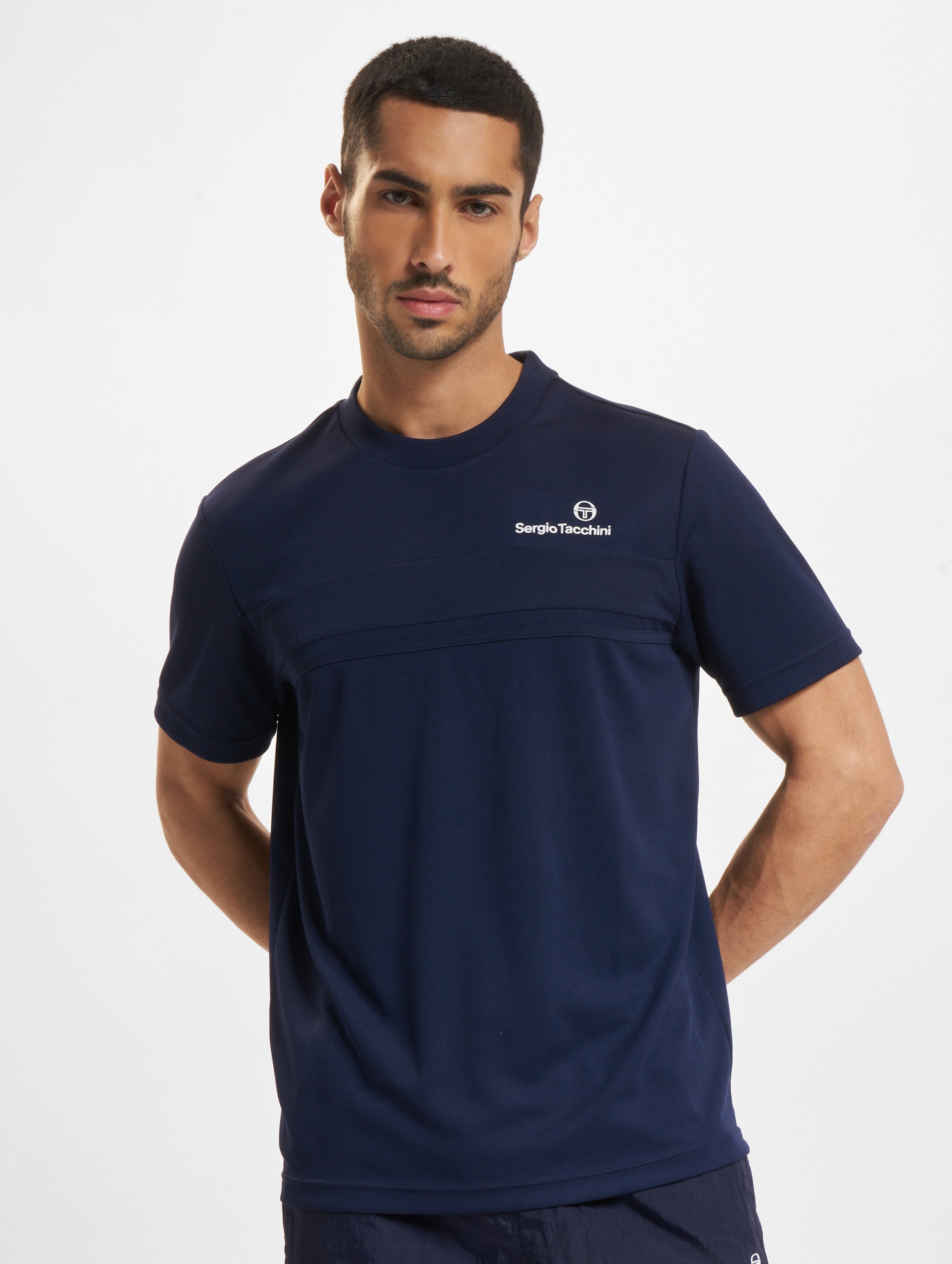 Sergio Tacchini Specchio T-Shirts Männer,Unisex op kleur blauw, Maat L