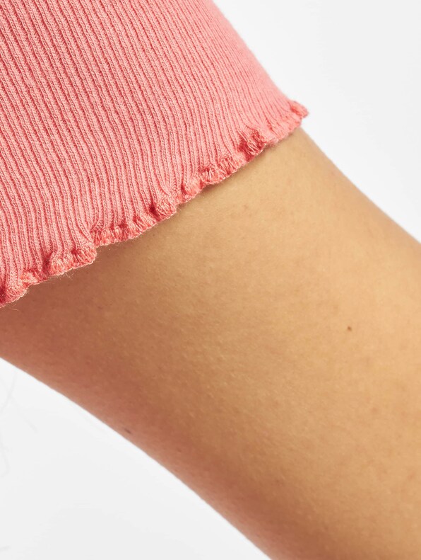 Ladies Cropped Button Up Rib-4