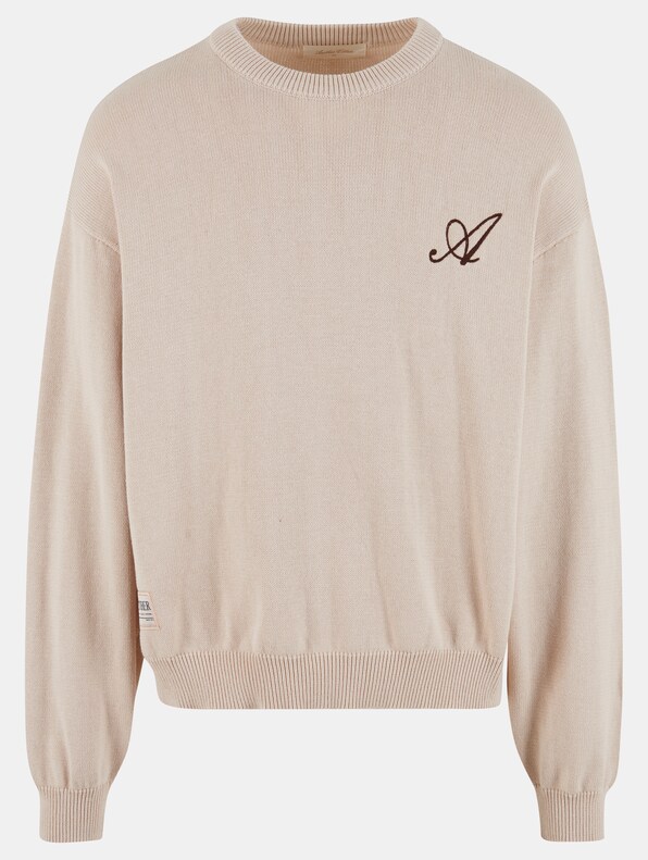 Logo Mesh Knit Sweater-4