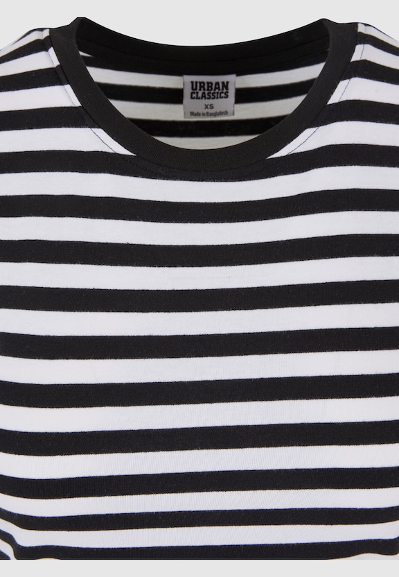 Ladies Short Striped Tee-7