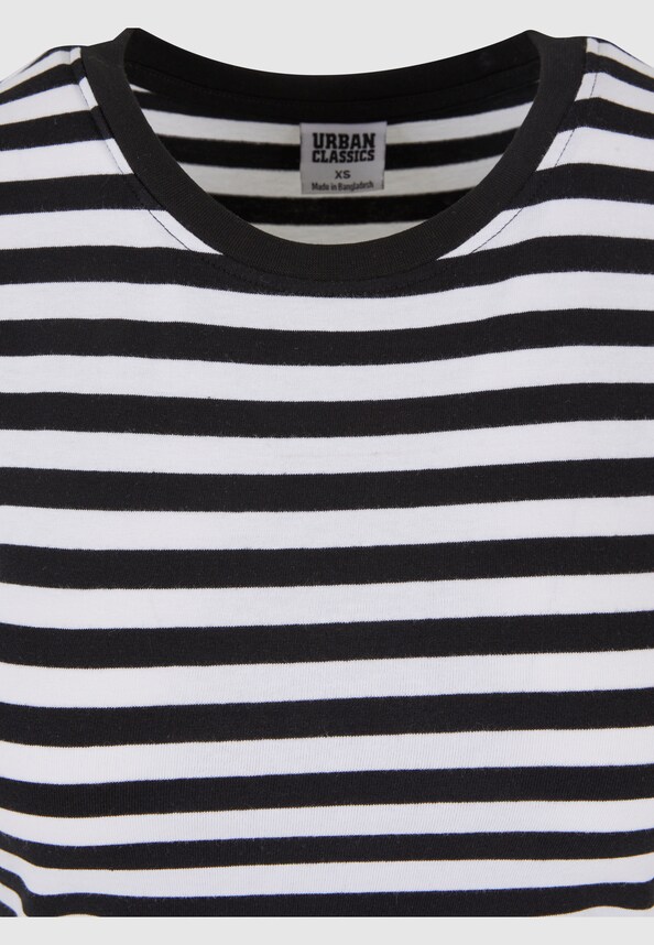 Ladies Short Striped Tee-7