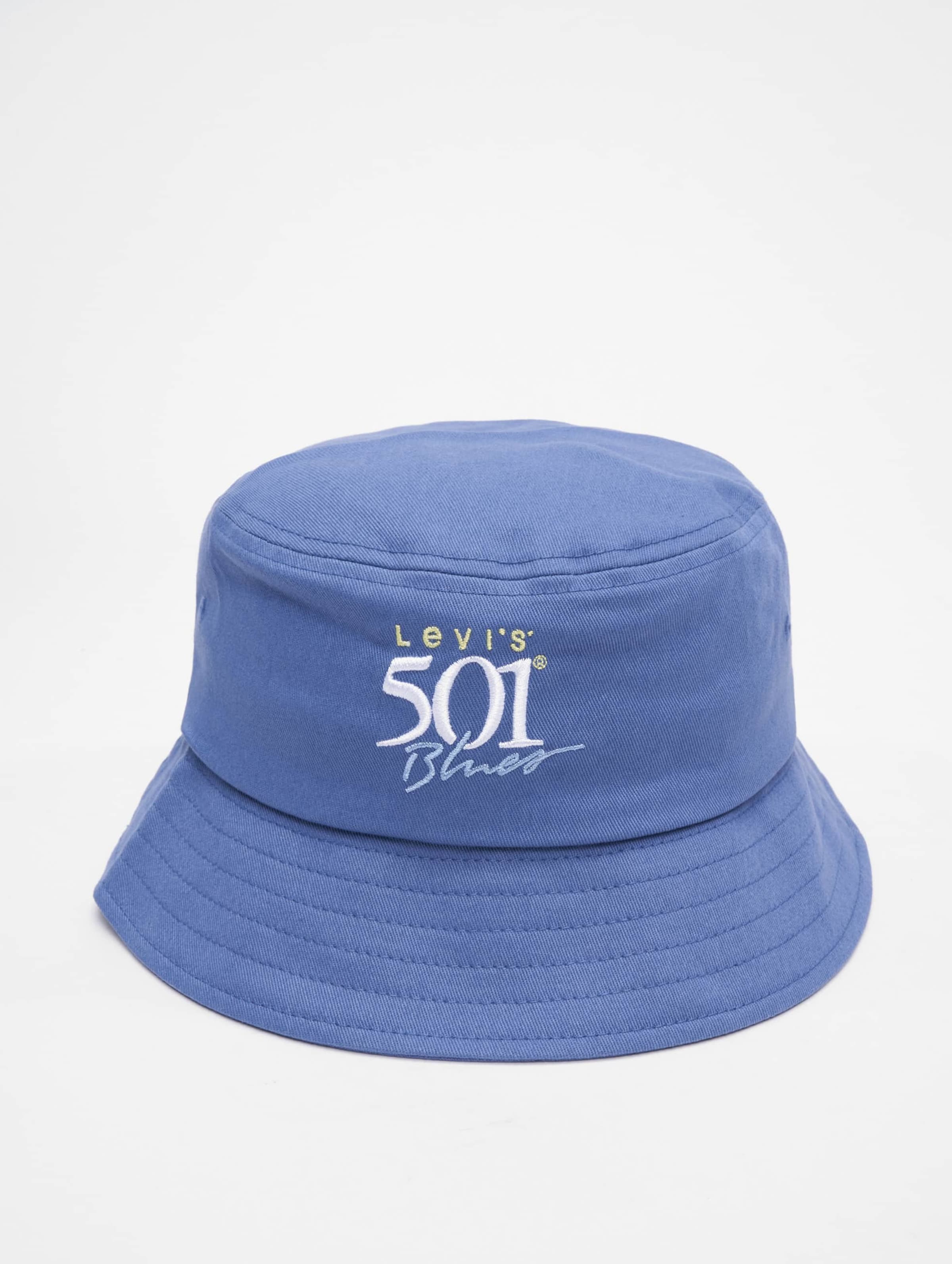 Levi's Levis 501 Bucket Hat Frauen,Männer,Unisex op kleur blauw, Maat L