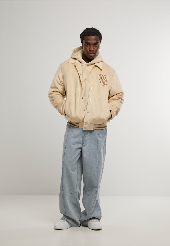 Kani Legacy Faux Suede Bowling Jacket-2