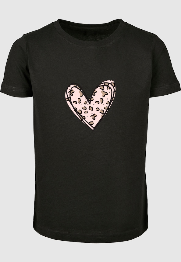 Valentines Day - Leopard Heart Short Sleeve Tee-0