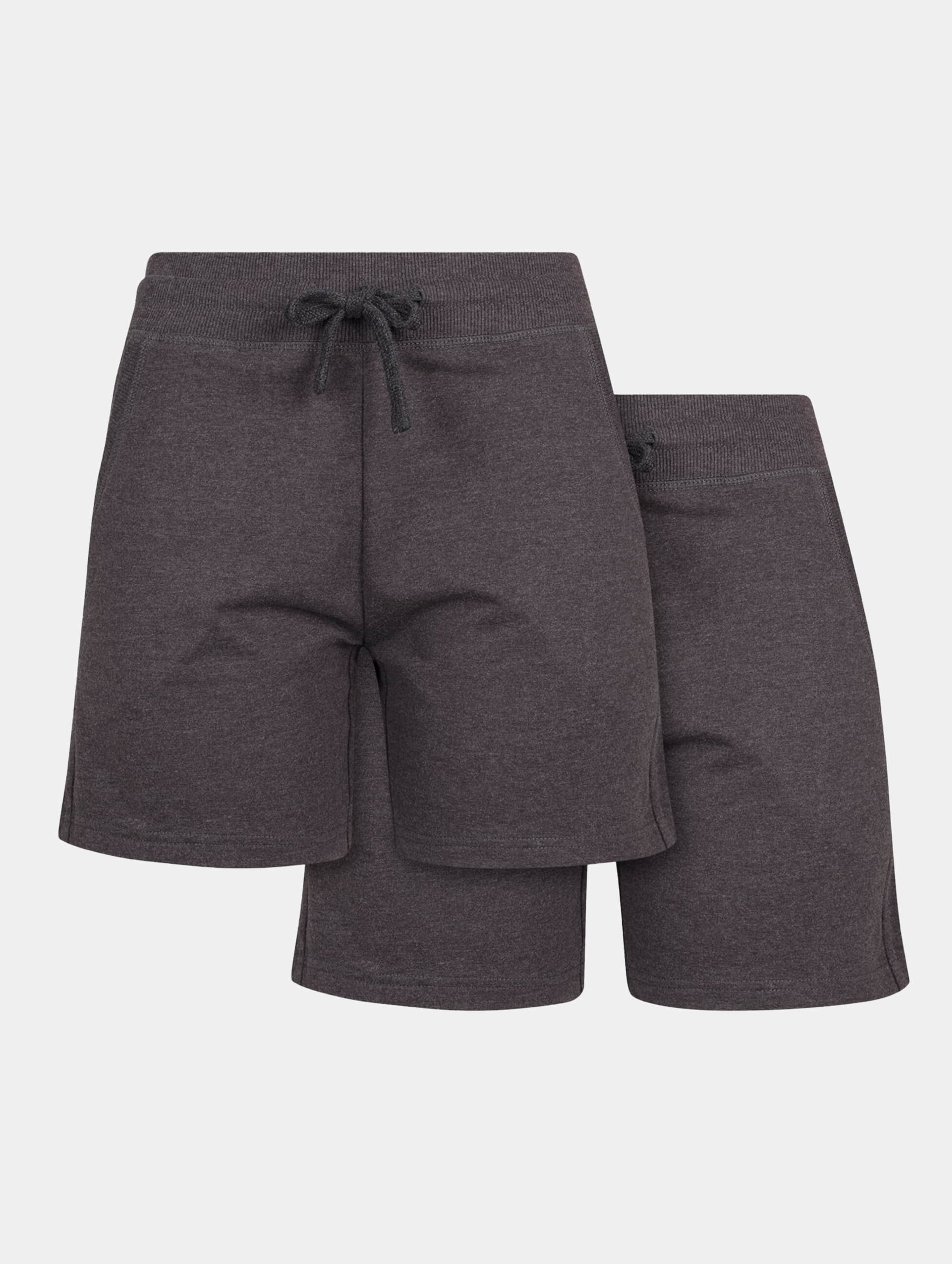 Build Your Brand Ladies Terry Shorts 2-Pack Vrouwen op kleur grijs, Maat XL