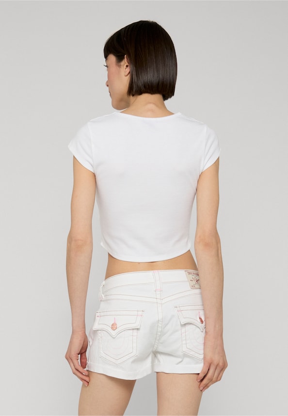 LACE UP CAP SLVS RIB -1