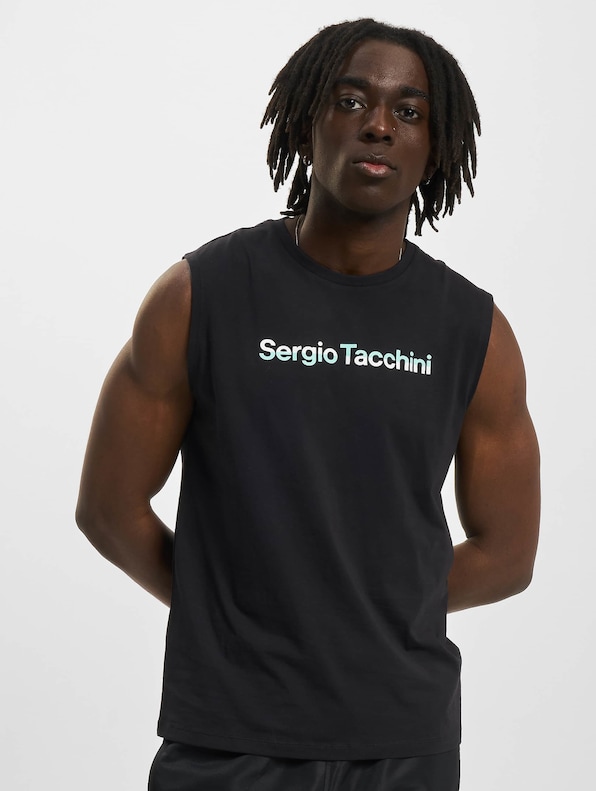 Sergio Tacchini Tobin T-Shirt Black/Ocean-2