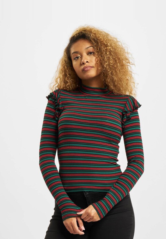 Rib Striped Volant-2