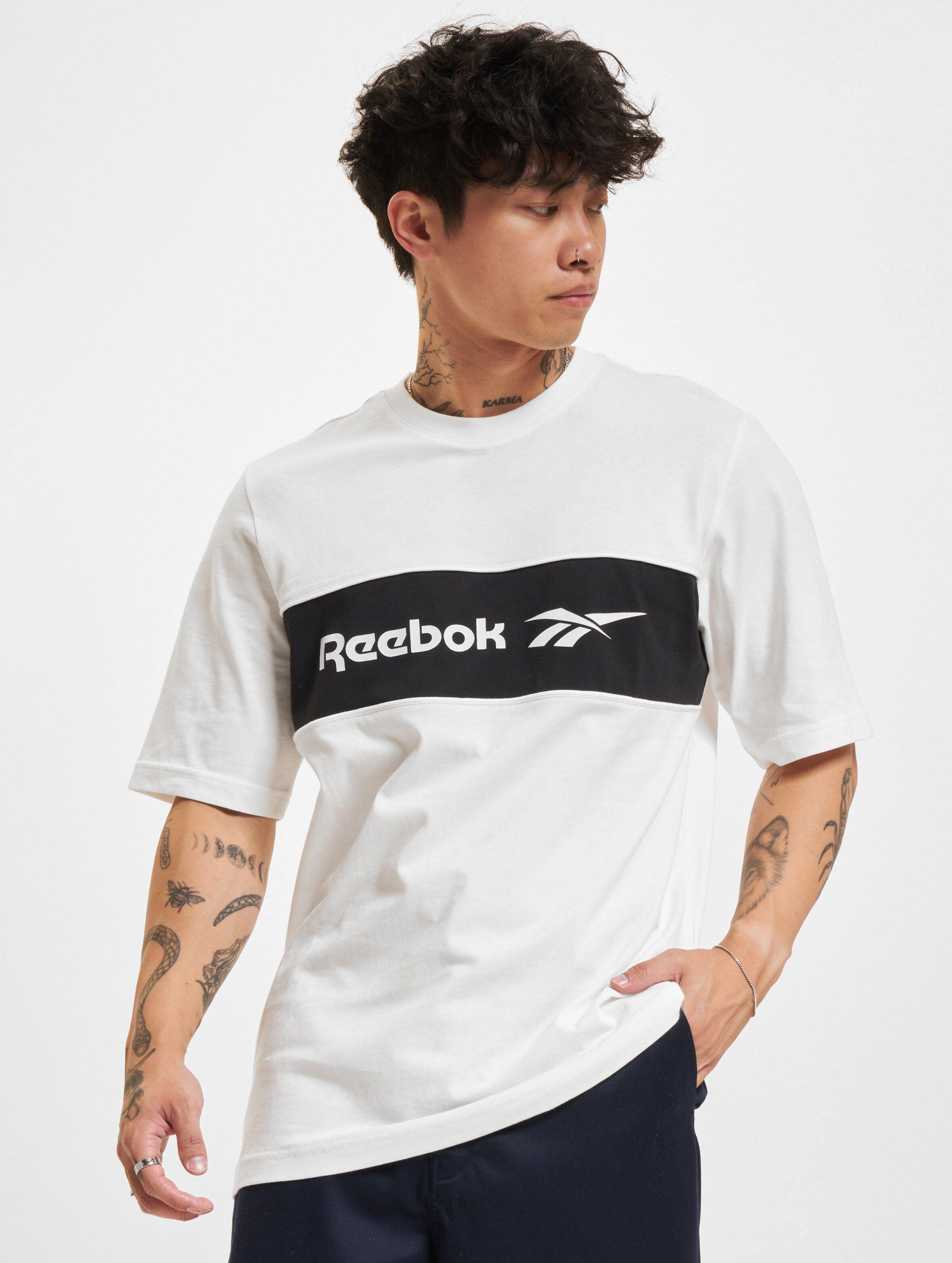 Reebok CL F Linear T-Shirt Männer,Unisex op kleur wit, Maat S