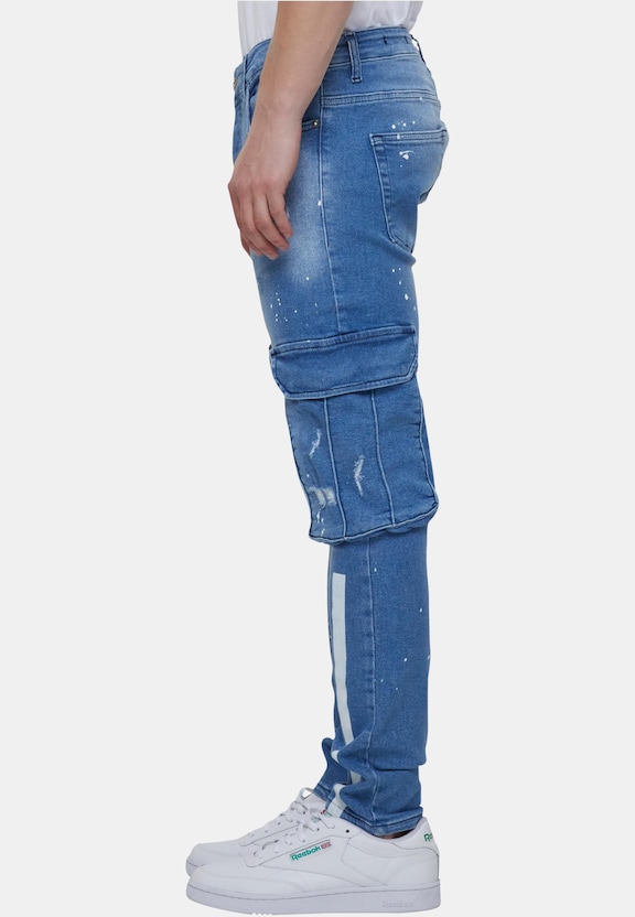 Skinny Fit Pocket Cargo Skull-2