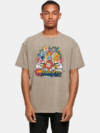 Thundercats - Group Shot Acid Washed Oversized 
