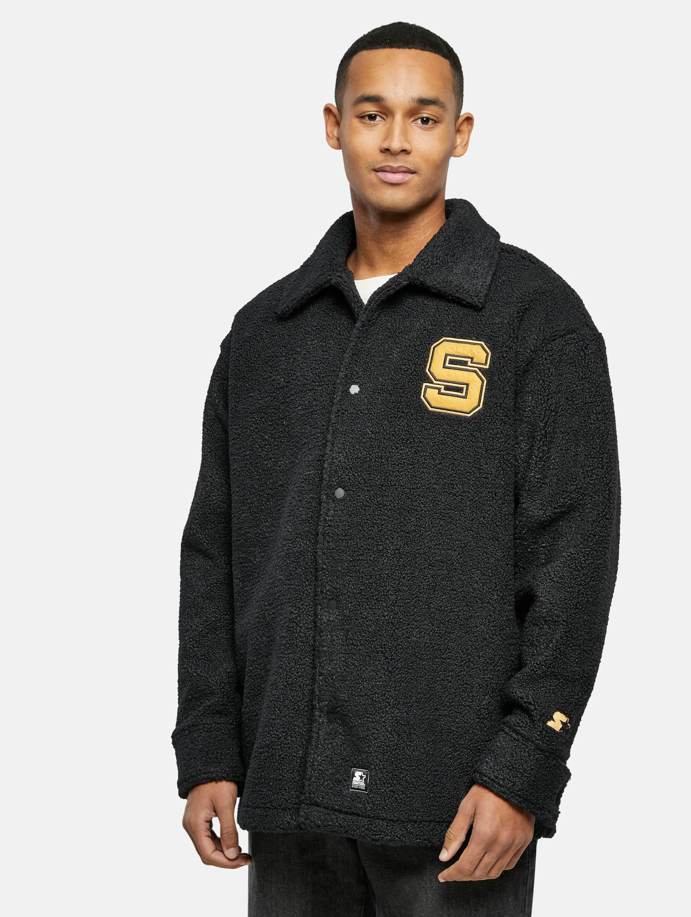 Starter Black Label - Sherpa Shirt Jacket - M - Zwart