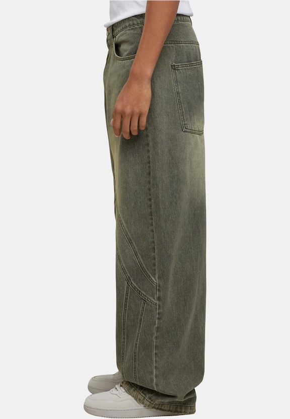 OG Washed Wavy Seams Denim -2