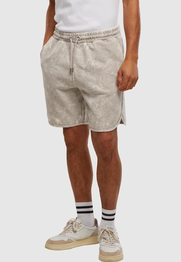Washed Piped Shorts-0