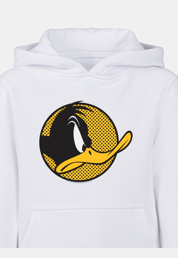 Looney Tunes Daffy Duck Dotted Profile -WHT with Basic Kids Hoody-0