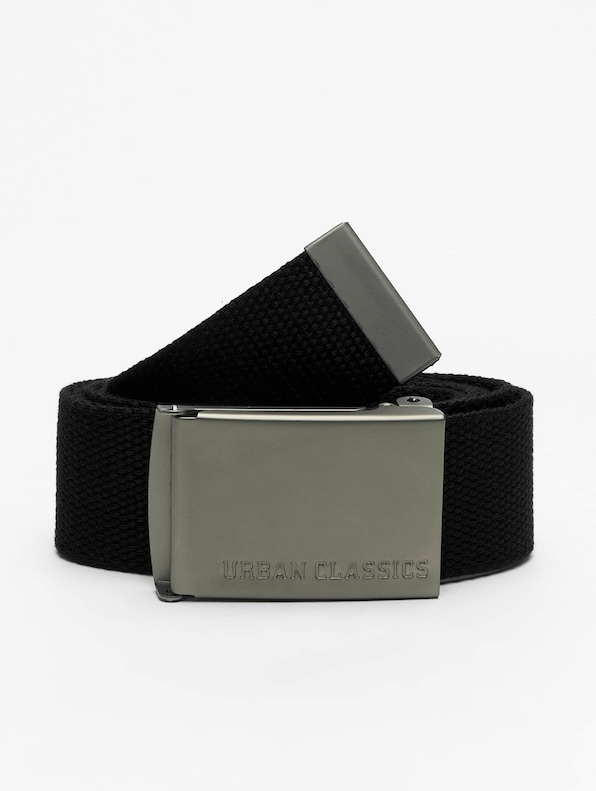 Urban Classics Canvas Belt Black (Adjustable-0
