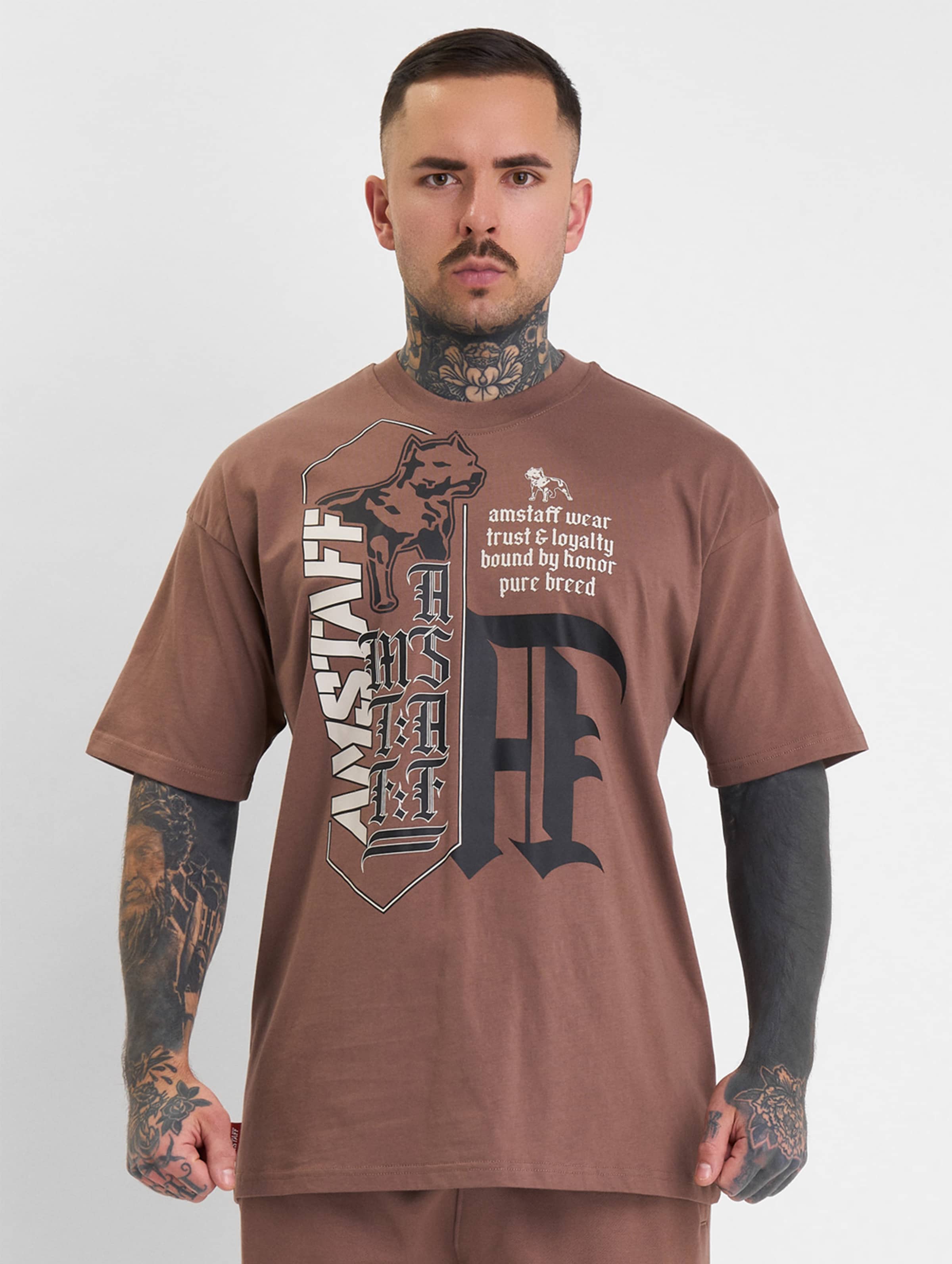 Amstaff Anturis T-Shirt Mannen op kleur bruin, Maat S