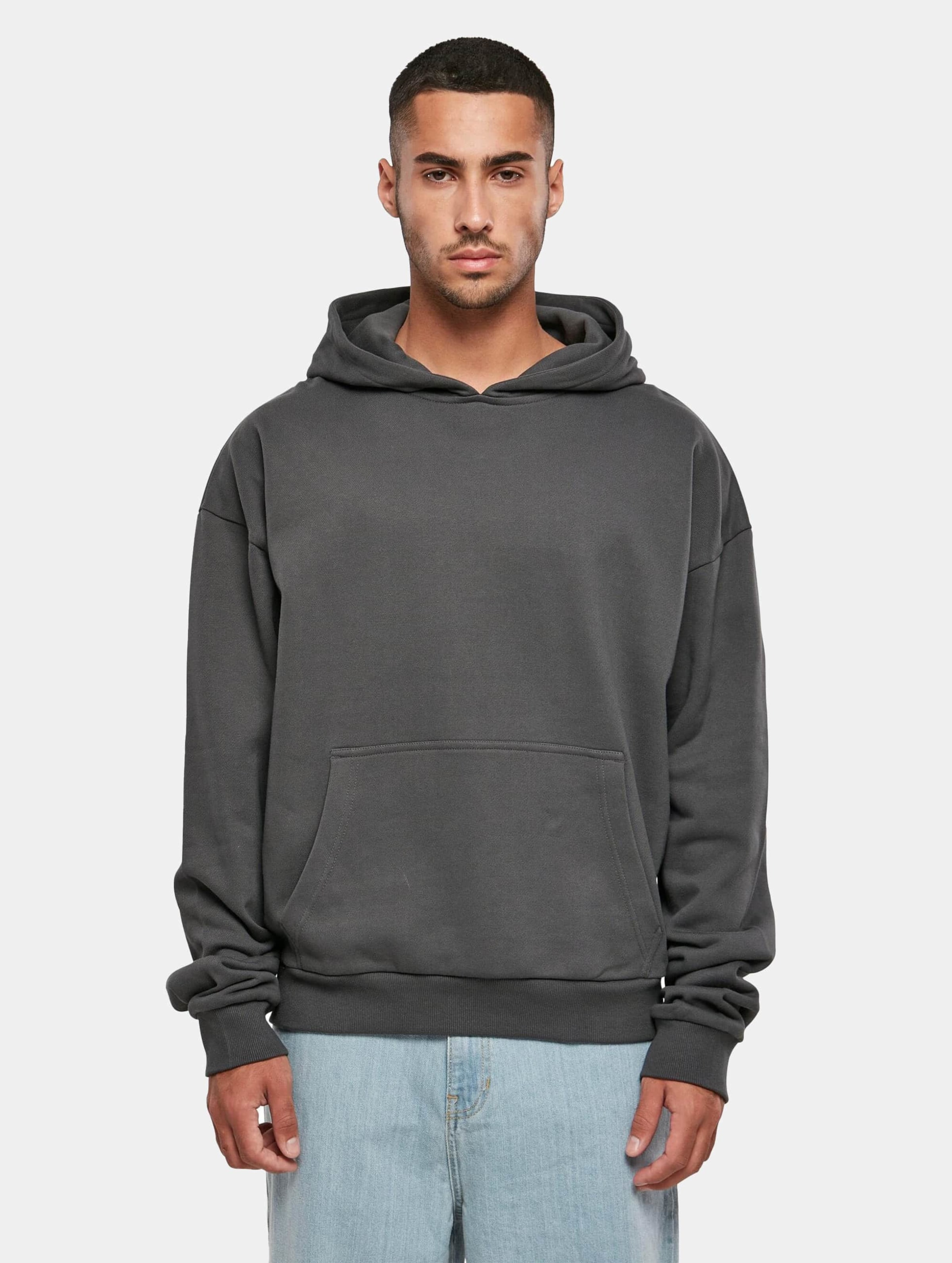 Ultra Heavy 'Cotton Box' Hoodie met capuchon Dark Grey - L