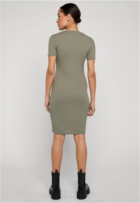 Ladies Basic Slim Fit T-Shirt Dress-1