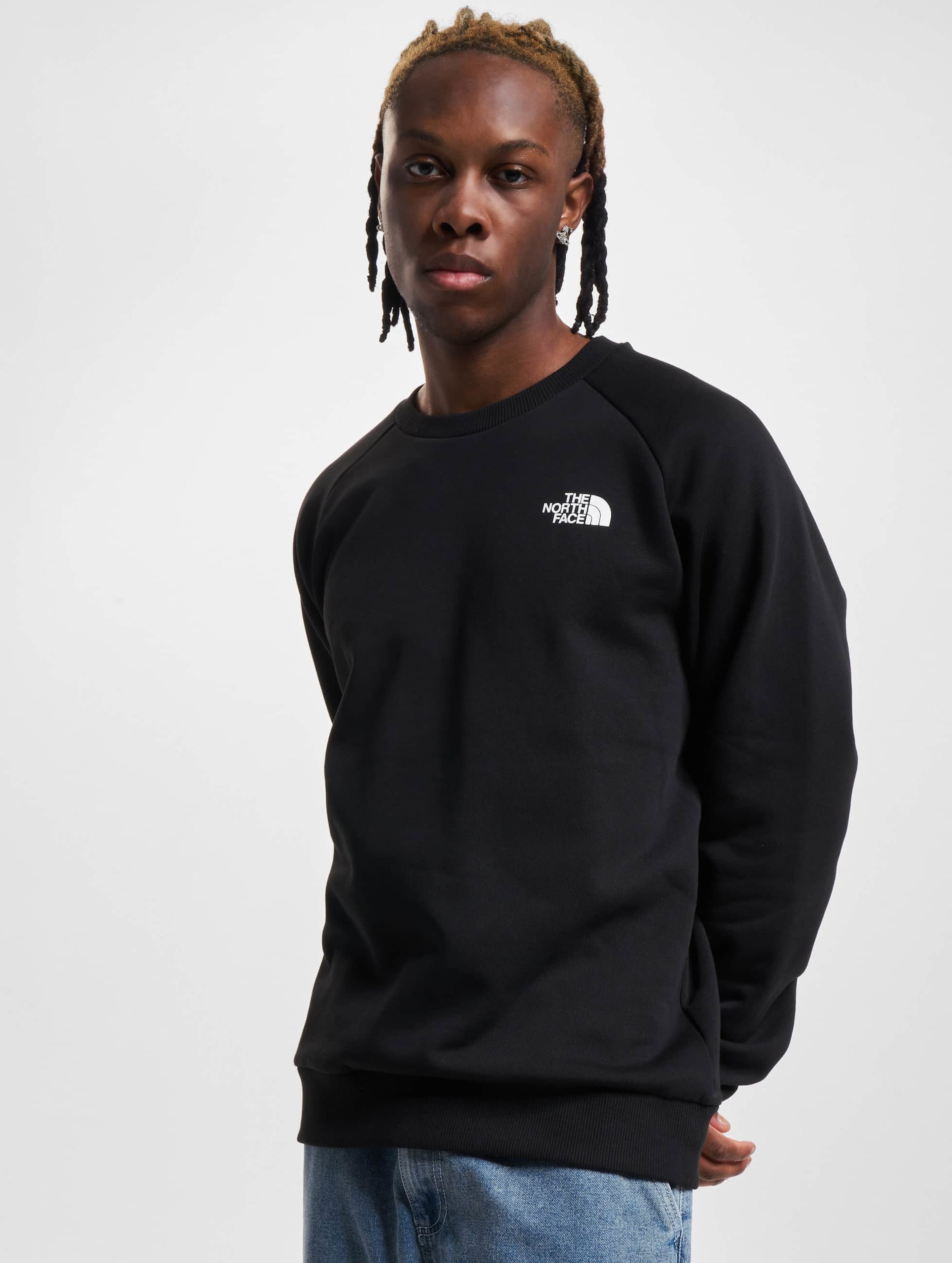 The north face raglan redbox crewneck sweatshirt new arrivals