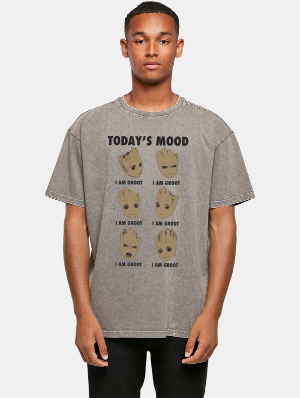Guardians Of The Galaxy Vol 2 - Groot Todays Mood Acid Washed Oversized-0