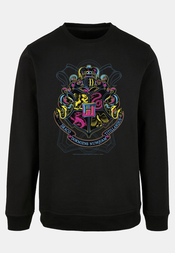 Harry Potter - Neon Hogwarts Crest Crewneck-4
