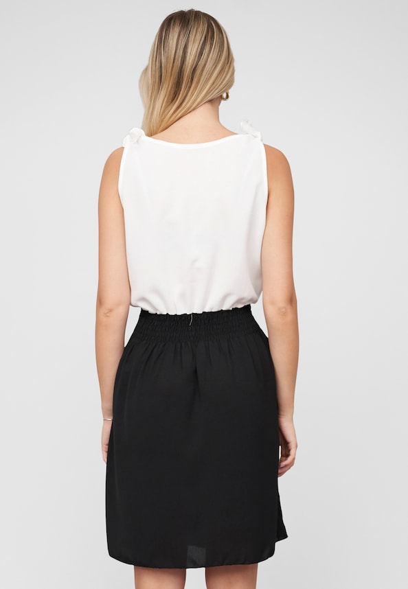 Dress with buttons and knot details-1