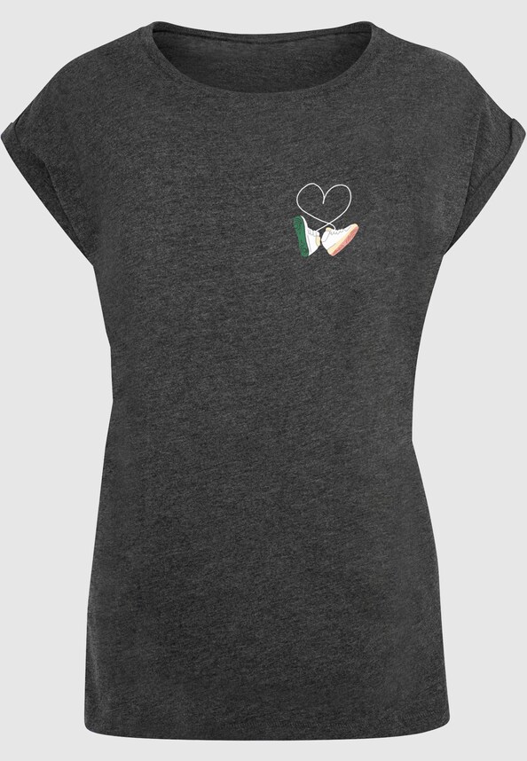 Ladies Kicks Love Extended Shoulder Tee-2