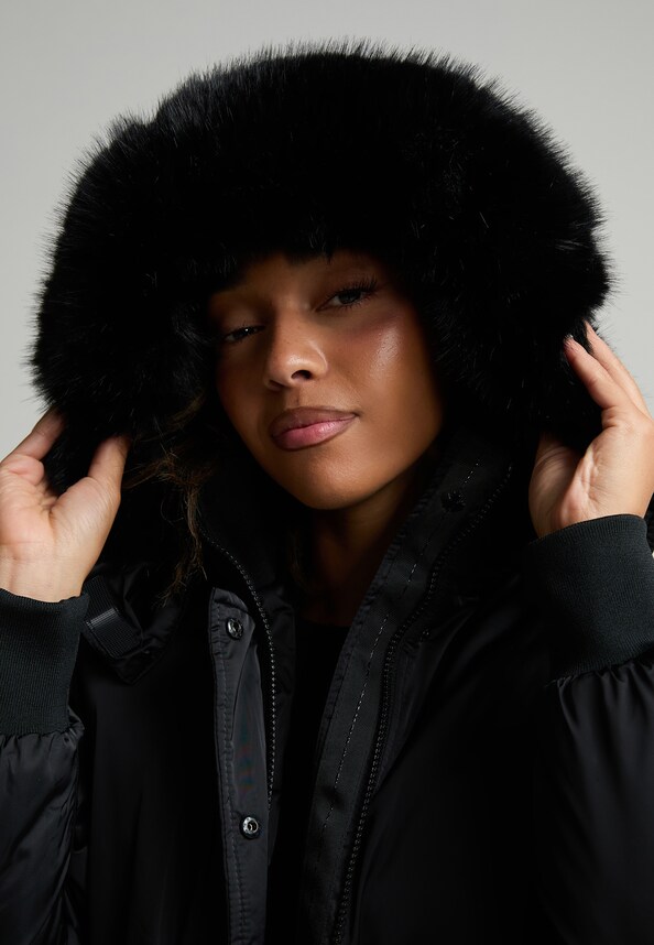 W OLIVIA PLATINUM HOODED BOMBER JACKET-3