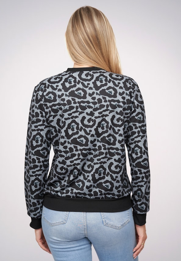 Blouson Bomber-Jacket with leo print-1