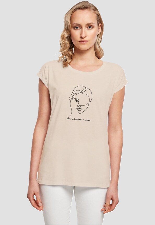 Ladies WD - Woman Figure Extended Shoulder Tee-0