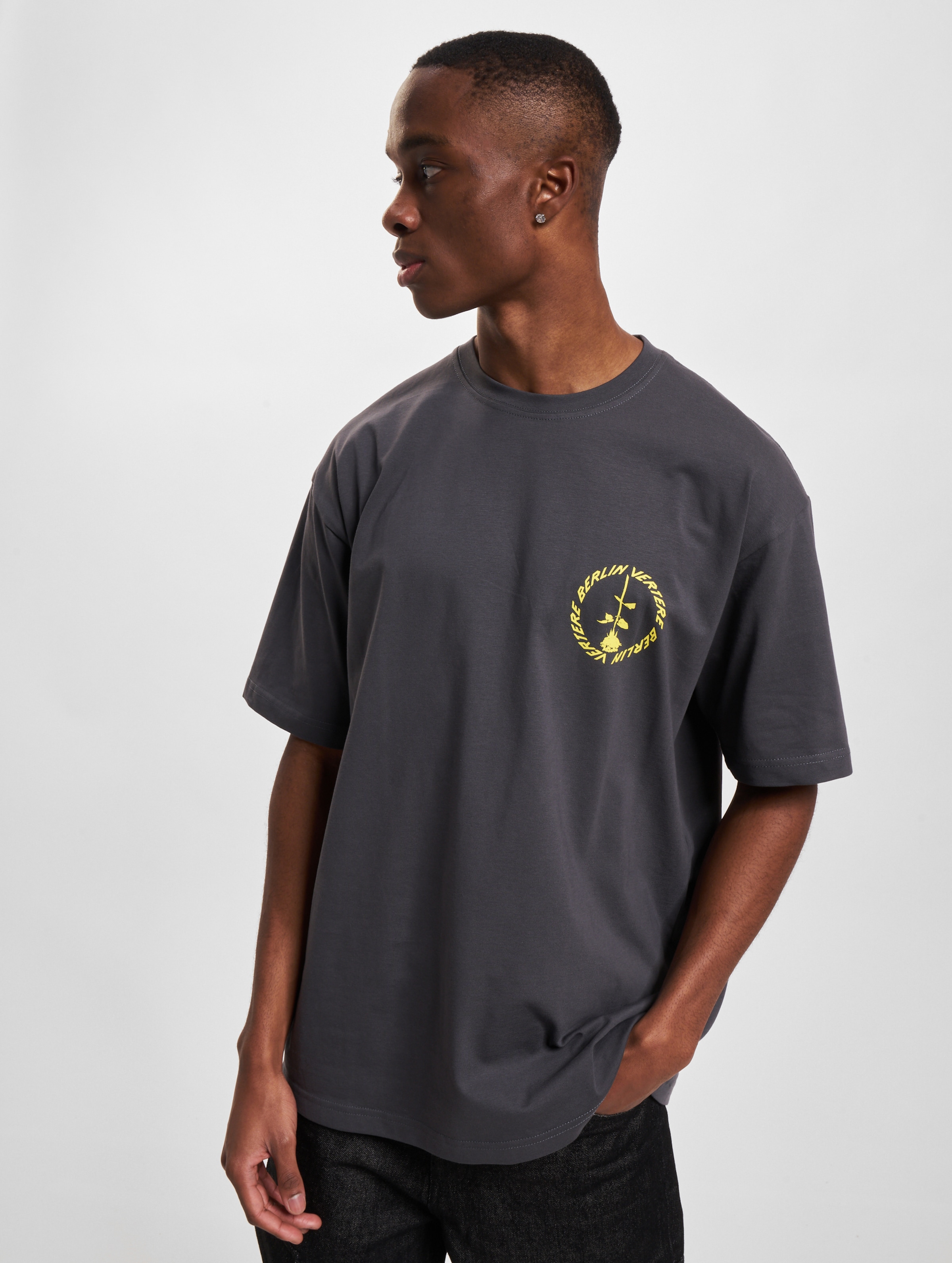 Vertere Berlin Circle Logo T-Shirt Unisex op kleur zwart, Maat XXL