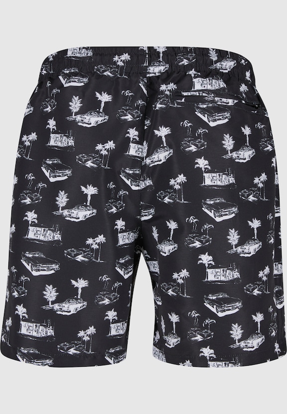 Pattern Swim Shorts-8