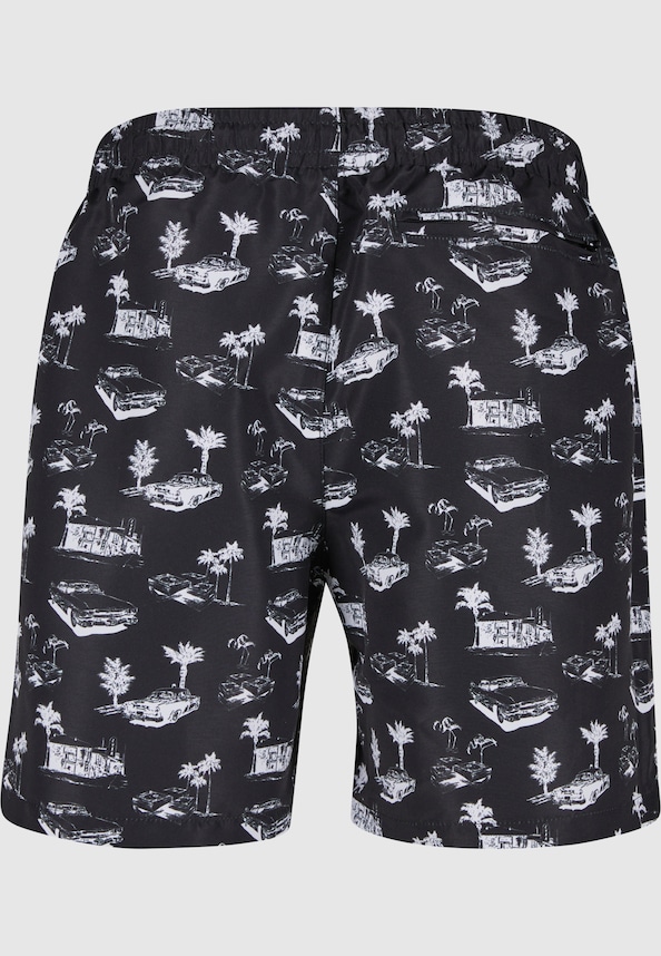Pattern Swim Shorts-8
