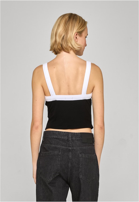 EMBROIDERED CONTRAST RIB -1