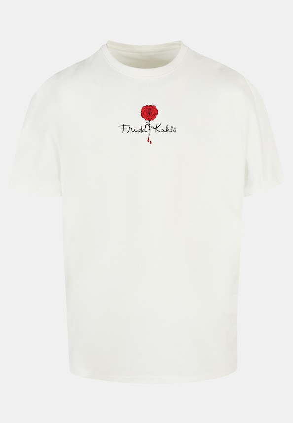 Frida Kahlo - Logo rose Heavy Oversize Tee-0