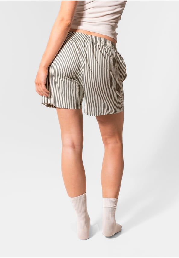 Green Striped - Boyfriend Boxers-1