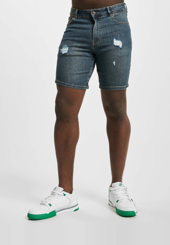 Denim Project Dpsync Denim Shorts Vintage Blue-2
