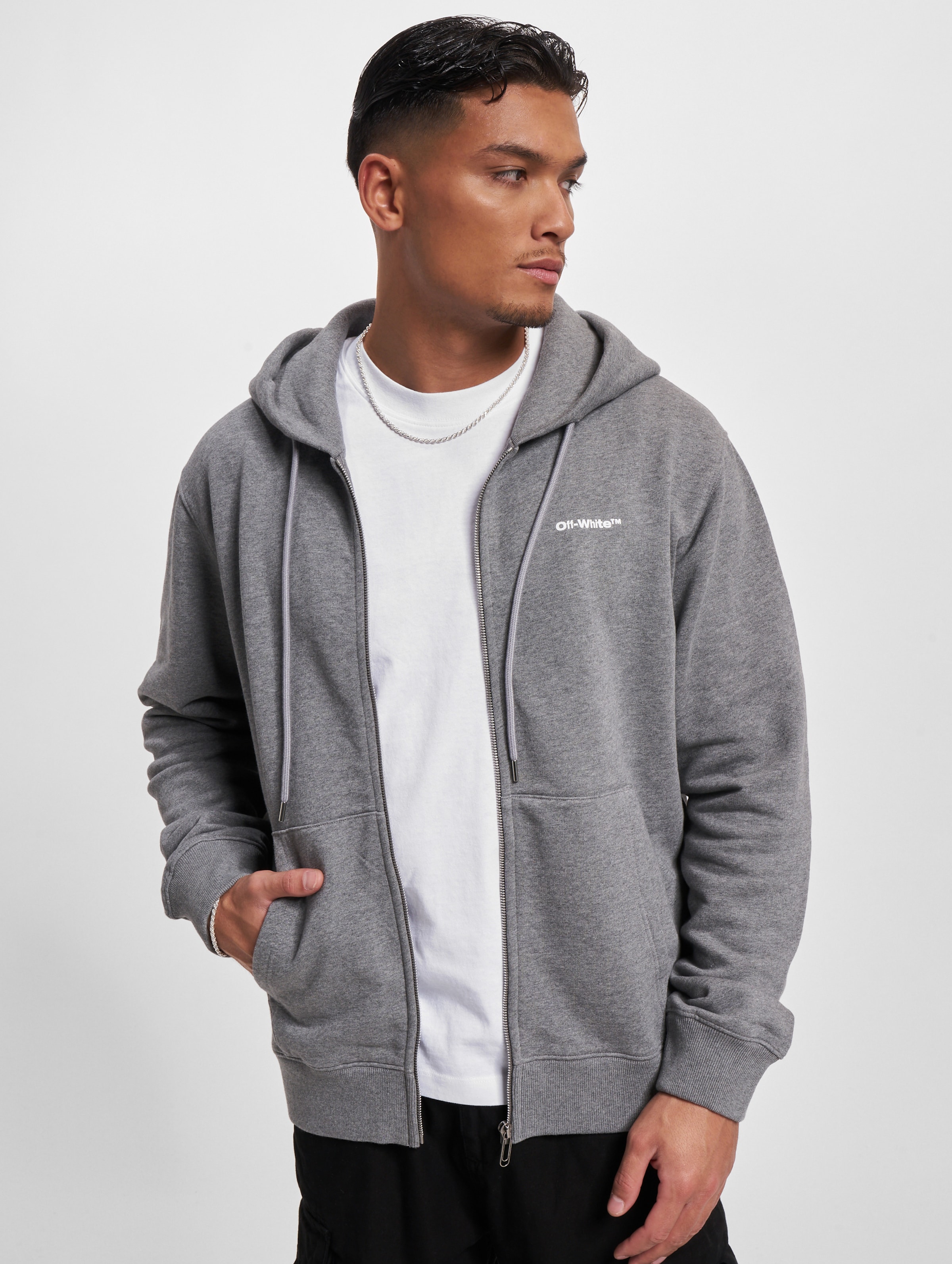 Off-White Sweatshirt Mannen op kleur grijs, Maat XL