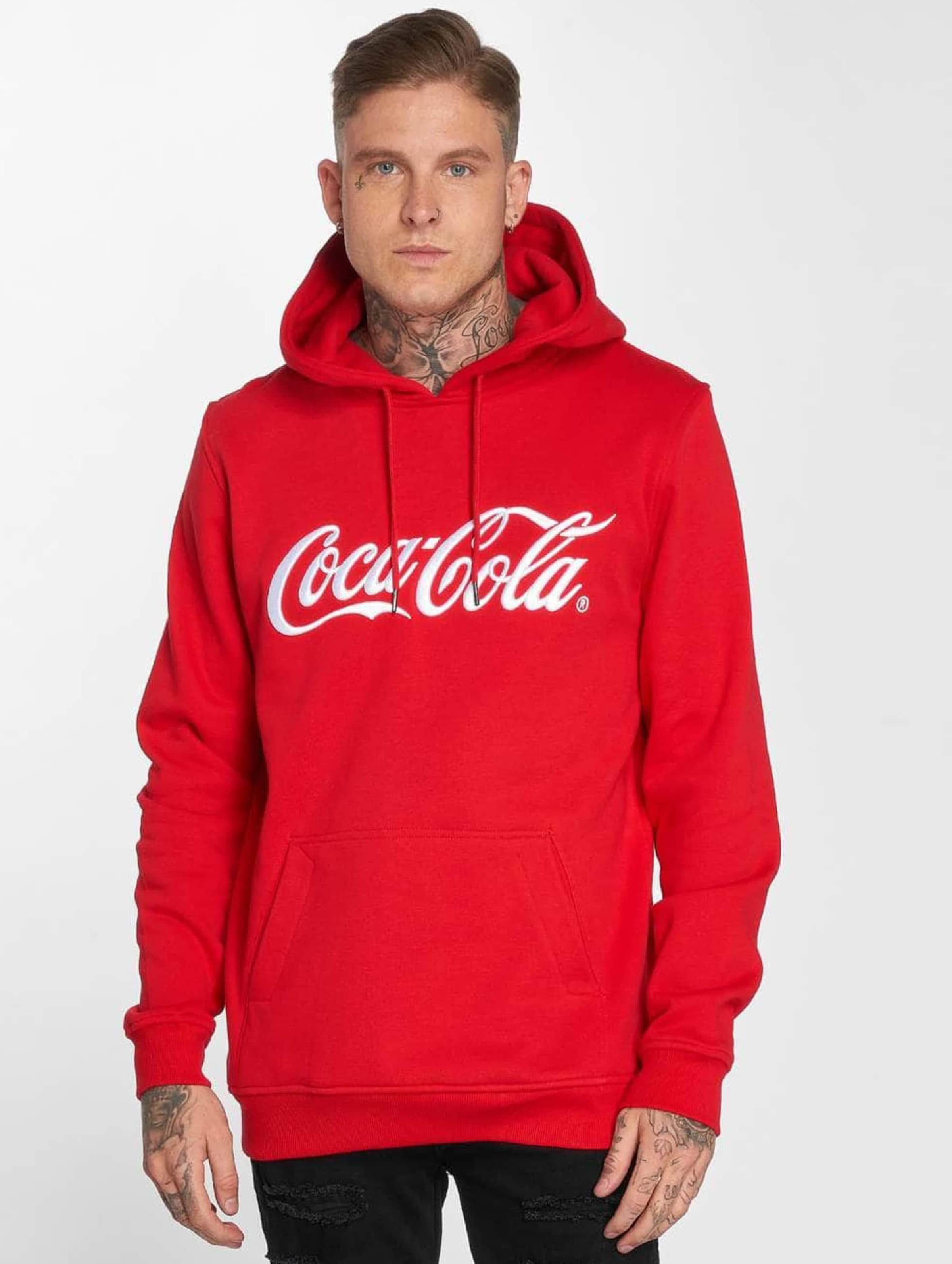 Merchcode Coca Cola Classic Hoody Mannen op kleur rood, Maat XL