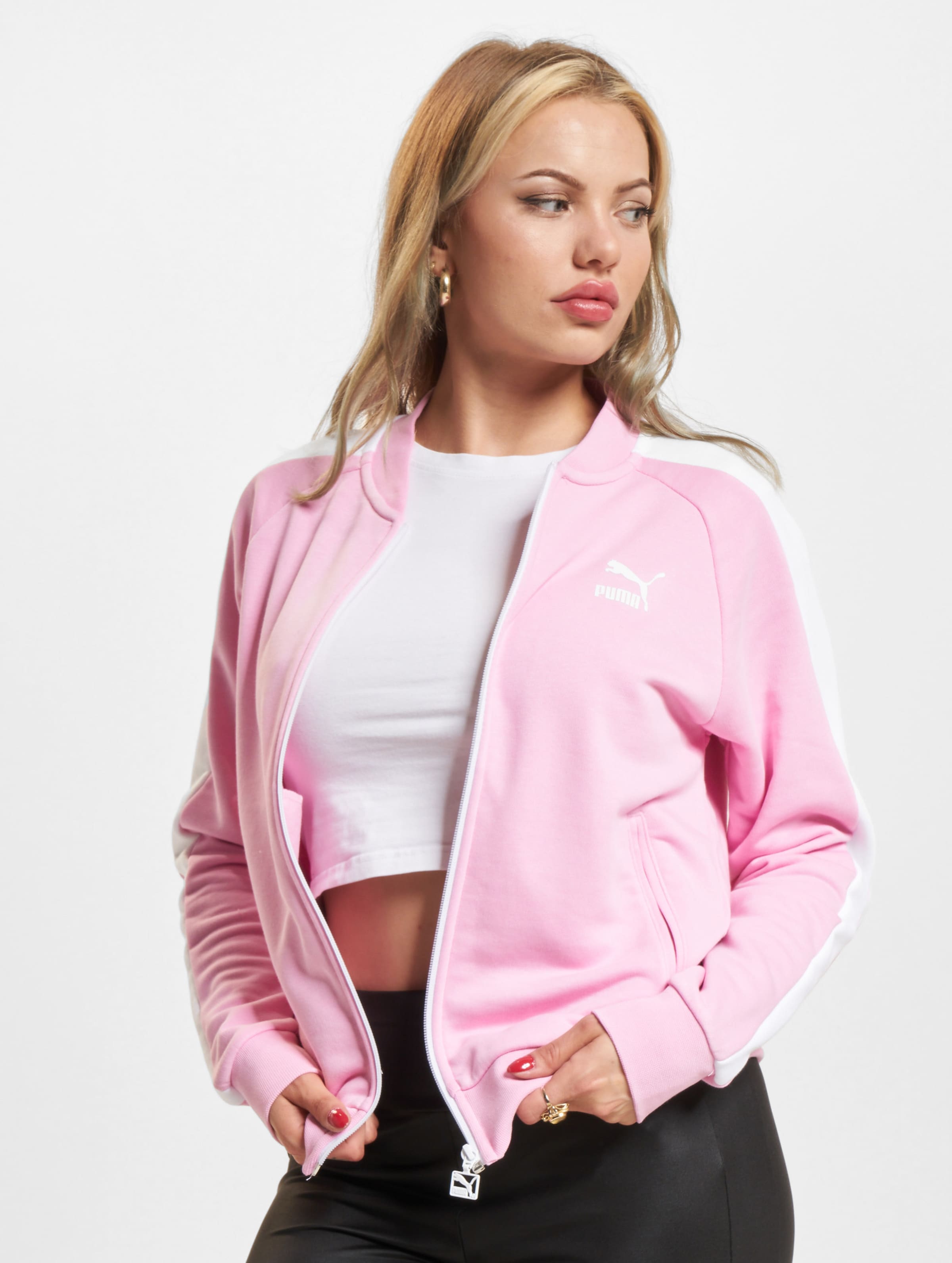 Puma T7 W Trainingsjacke op kleur roze, Maat XS