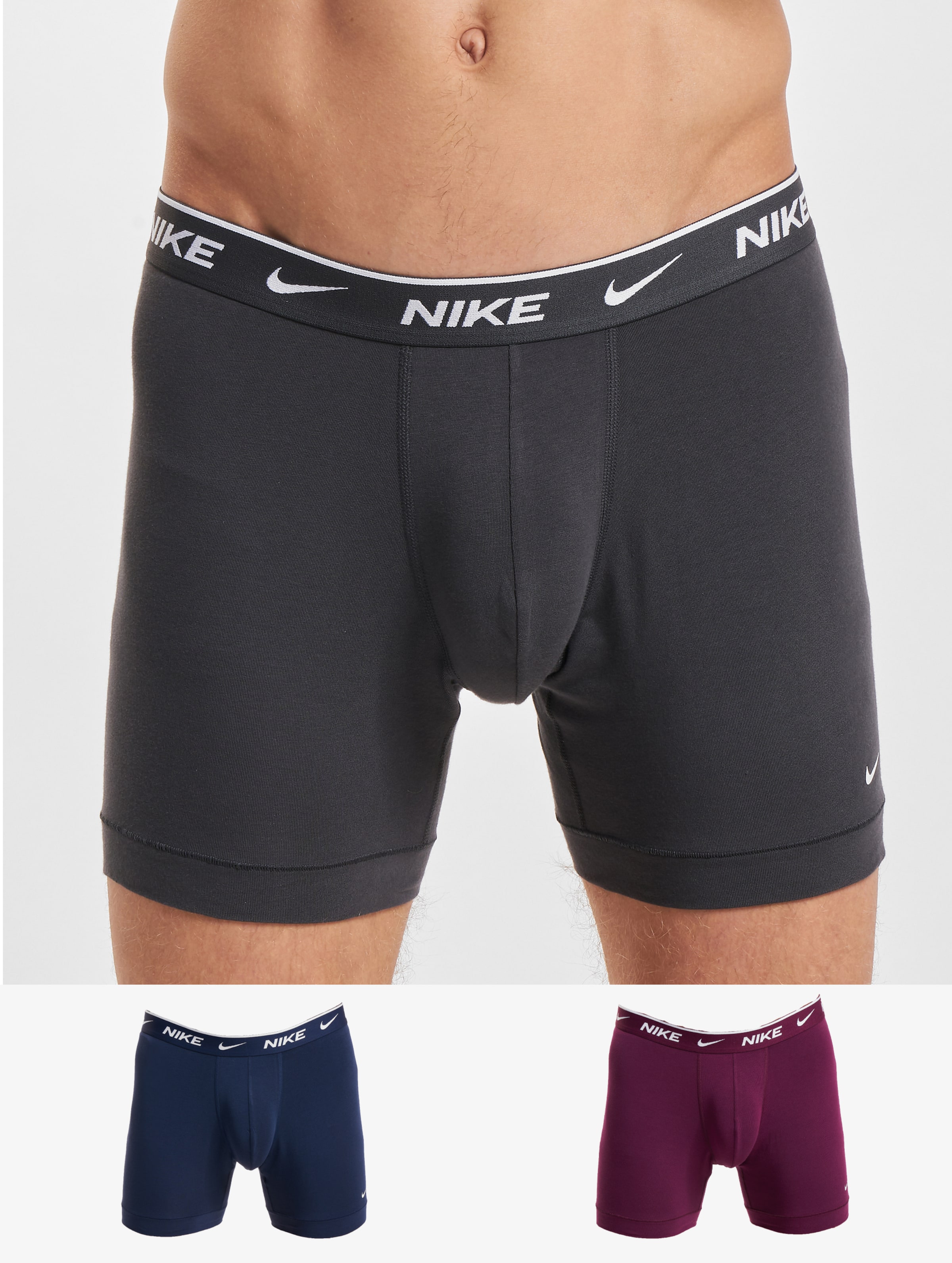 Nike Underwear Brief 3 Pack Boxershorts Männer,Unisex op kleur grijs, Maat XL