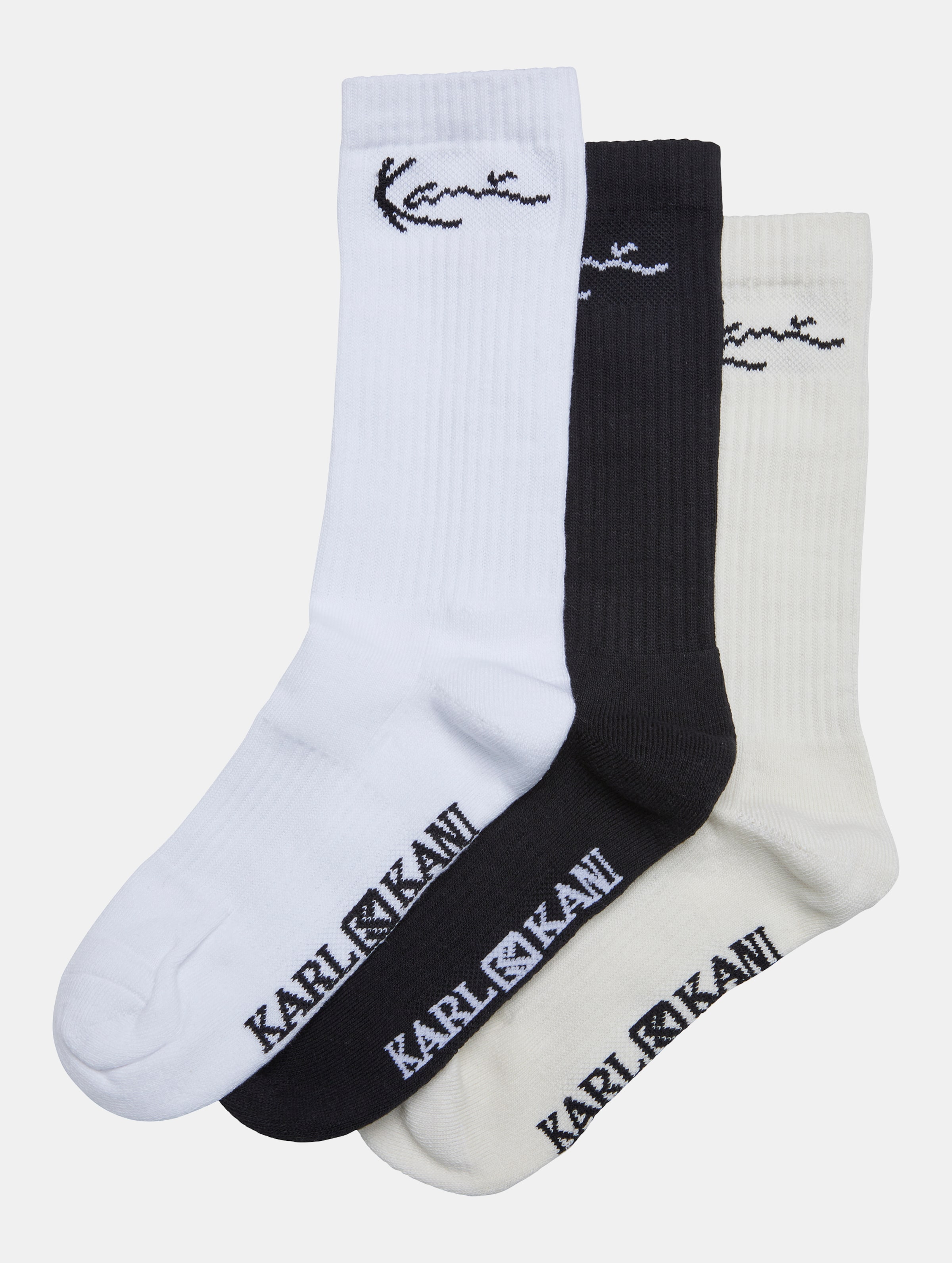 Karl Kani Signature 3 Pack Socken op kleur grijs, Maat 39-42