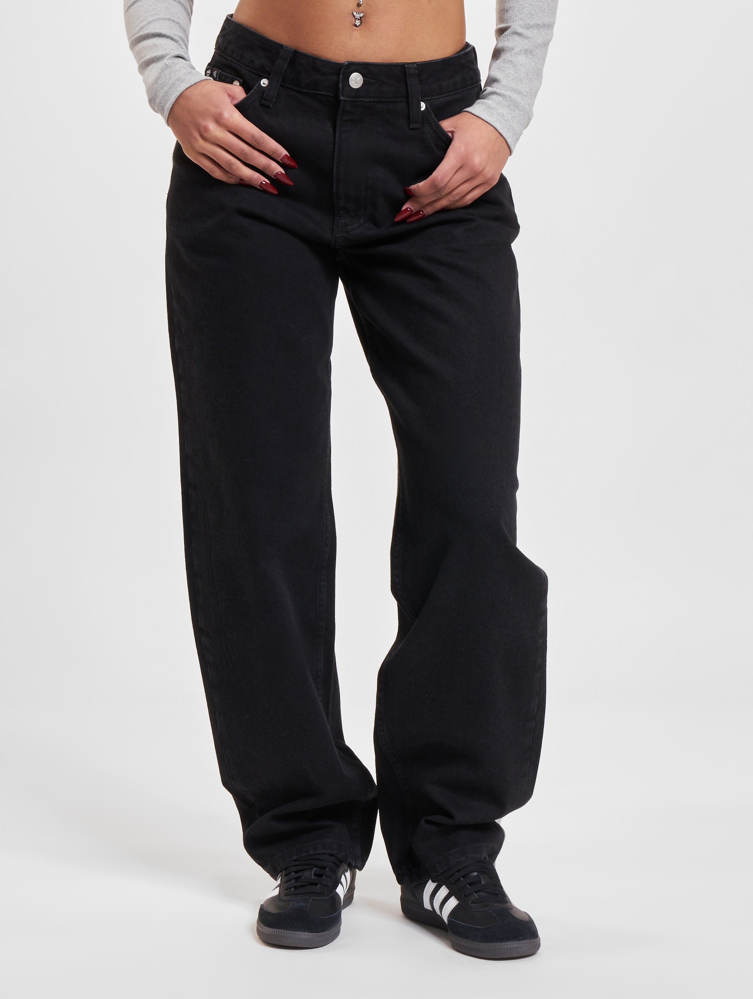 Calvin Klein Jeans 90's Straight Fit Vrouwen op kleur zwart, Maat 24